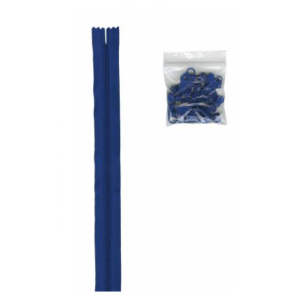 Blastoff  Blue4 yards of 16mm #4.5 zipper chain and 16 Extra-Large Coordinated Pulls