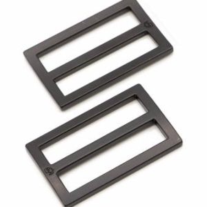 Slider Widemouth Flat 1-1/2in Black Metal Set of Two