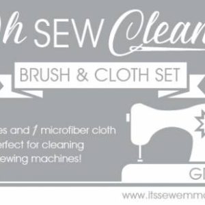 Oh Sew Clean Brush and Cloth Set Grey