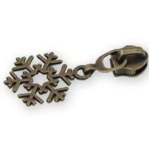 Four 5 Snowflake Zipper Pulls Antique