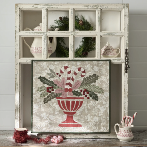 Yuletide Botanical Urn Scrapplique