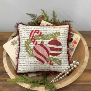 Scrapplique Ornaments & Candy Cane Pillow