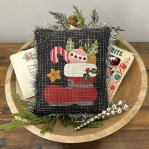 Scrapplique Santa Boot Pillow