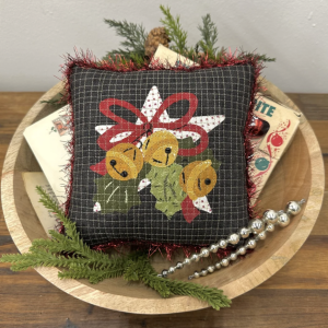 Scrapplique Star with Bells Pillow