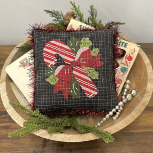 Scrapplique Candy Cane Pillow