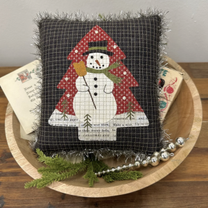 Scrapplique Tree & Snowman Pillow